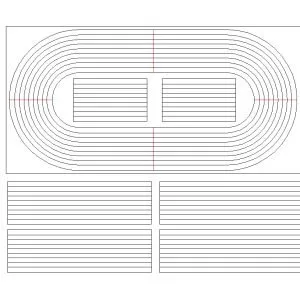 8 Lane Oval Viper Routed Track Kit