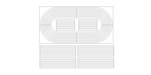 8 Lane Oval Viper Routed Track Kit