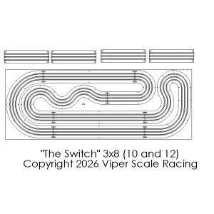 "The Switch" 3x8 3x10 3x12 3 Lane Viper Routed Track Kit