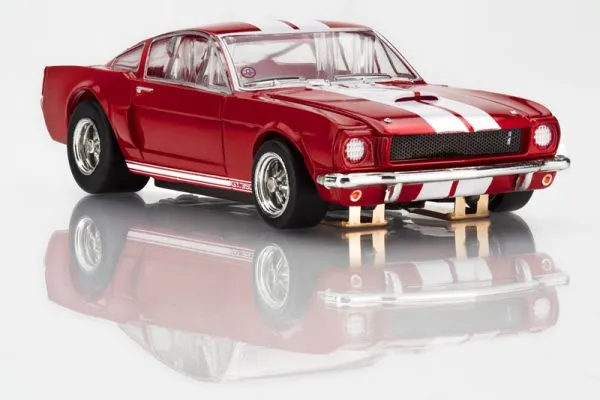 AFX 1966 Shelby Mustang GT350 Red/White Stripes Mega G+ HO Slot Car - Image 3