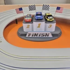HO Slot Car Racing Finish Podium Kit