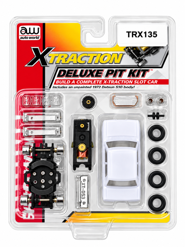 Auto World X-Traction Deluxe Pit Kit (with 1972 Datsun 510 Body) HO Slot Car