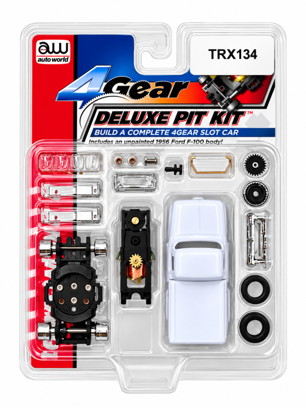 Auto World 4Gear Deluxe Pit Kit (with 1956 Ford F-100 Body) HO Slot Car